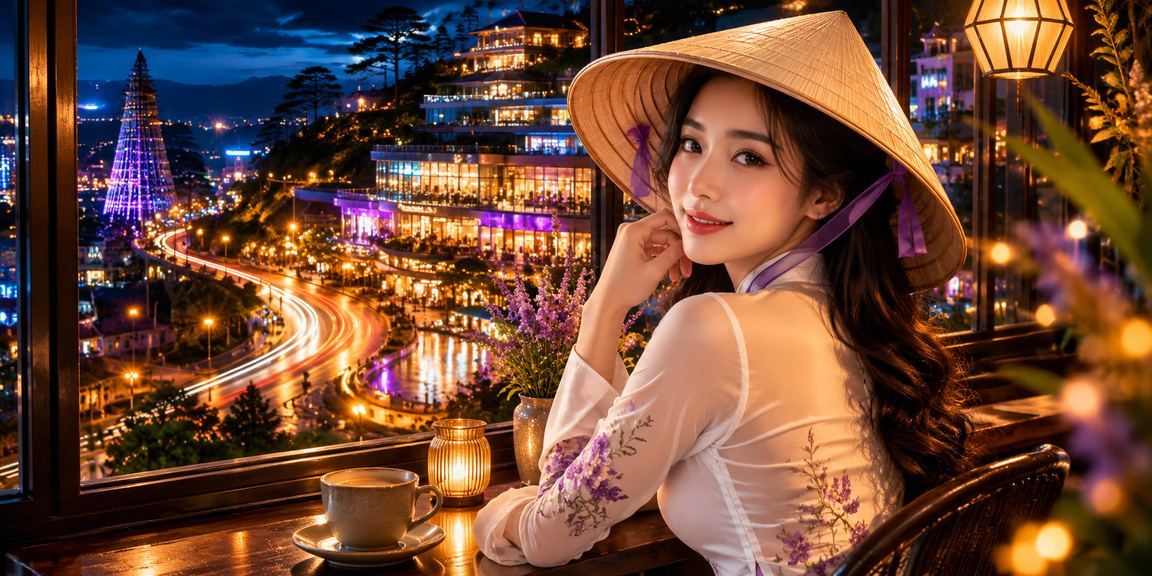 Khung cảnh giải trí buổi tối tại Đà Lạt với người dùng trải nghiệm casino trực tuyến trên thiết bị di động