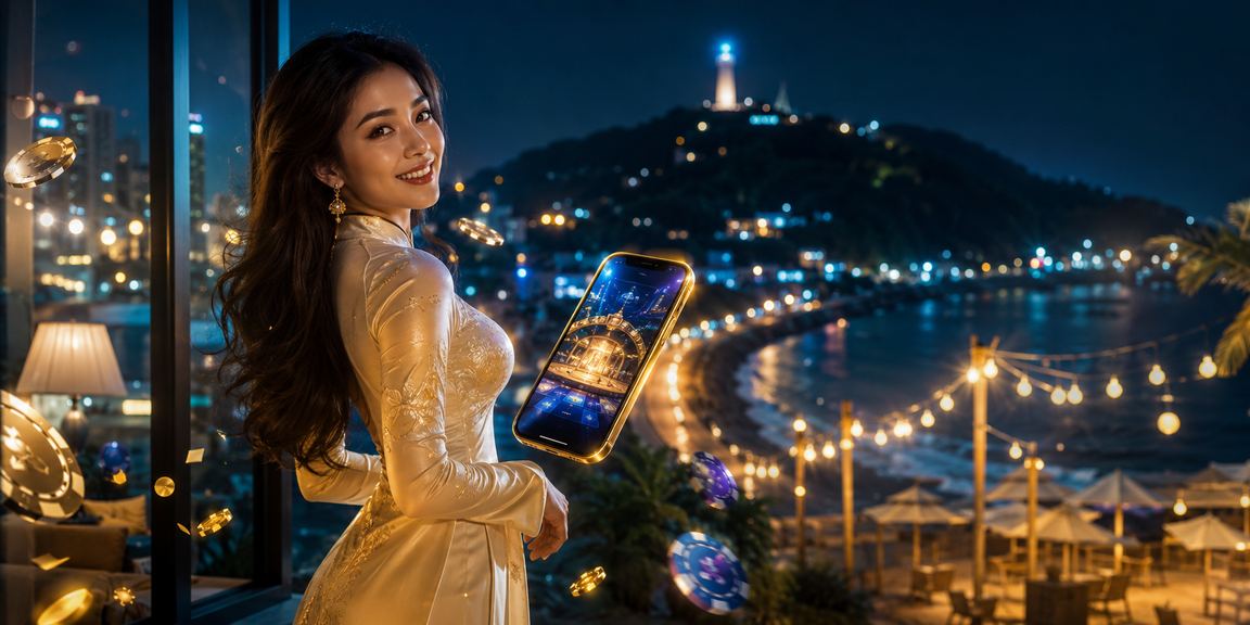 Không gian giải trí casino tại Vũng Tàu với màn hình hiển thị thông tin bảo mật và mã hóa dữ liệu người dùng